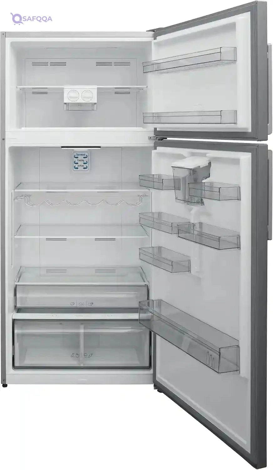 Panasonic 587L / 20.7 Cu.Ft Net Capacity 2-Door Refrigerator with Water Dispenser, Nutri Tafreez, Jumbo Freezer, Inverter Technology – Silver, Model NR-BC753DSEG. - Safqqa