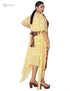 Splash Patterned Asymmetrical Hem Short Sleeves Round Neck Dress for Women - Multi color, - Safqqa Egypt