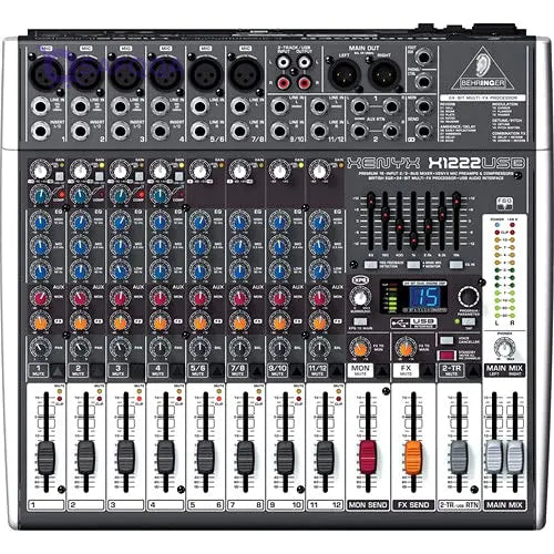 Behringer Xenyx 16-Input USB Audio Mixer with Effects (Damdg box) - Safqqa