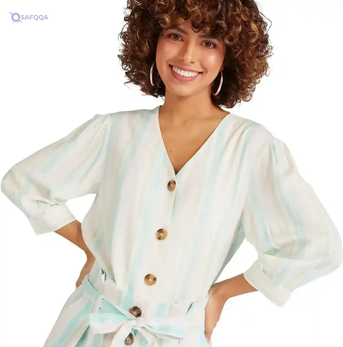 Splash womens 1020891 STRPCRPSHRT Blouse (pack of 1) - Safqqa Egypt