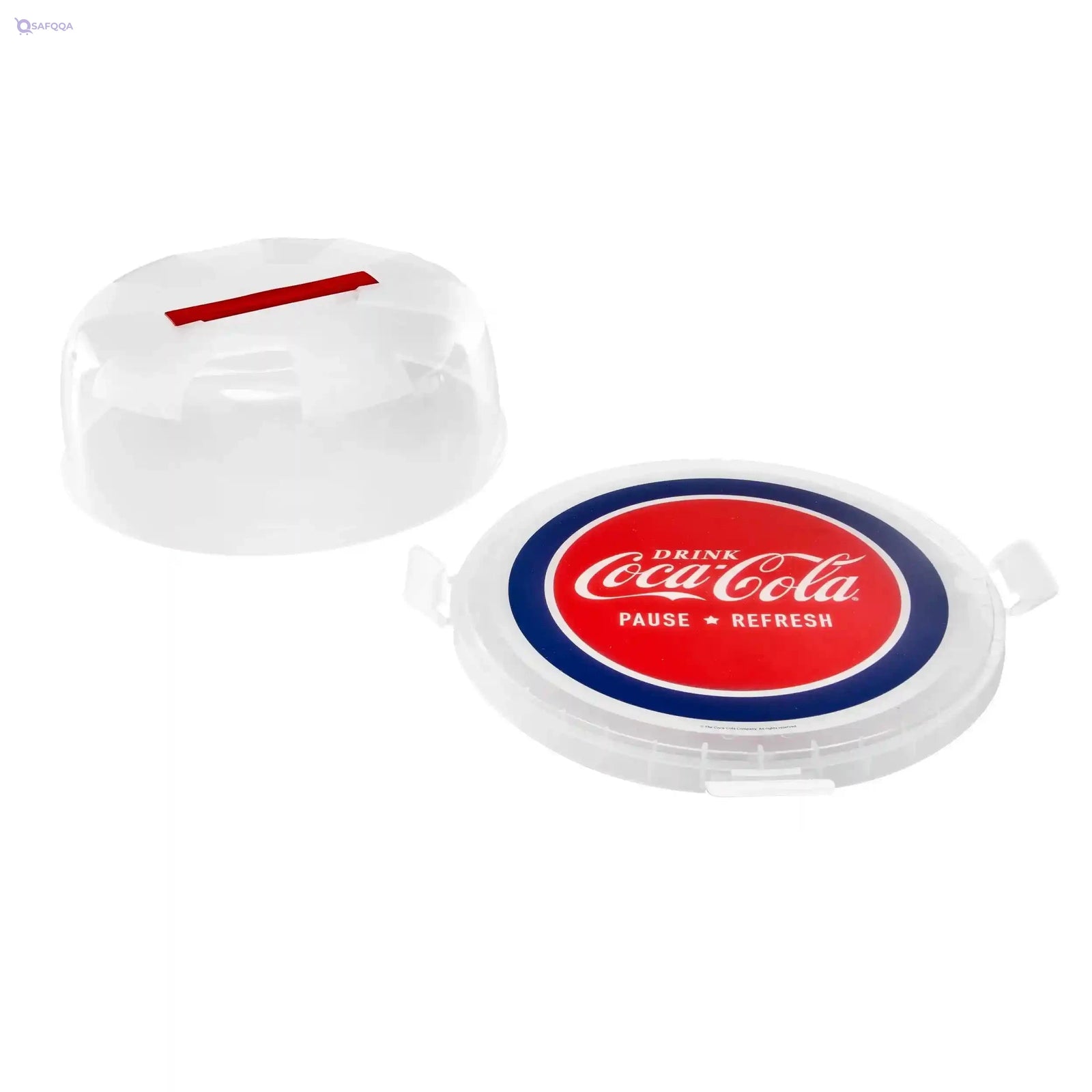 Snips Coca-Cola Cover Cake Holder, Cake Holder with 4 Safety Latches, Cake Bell Diameter 28 cm, Made in Italy, 0% Bpa - Safqqa