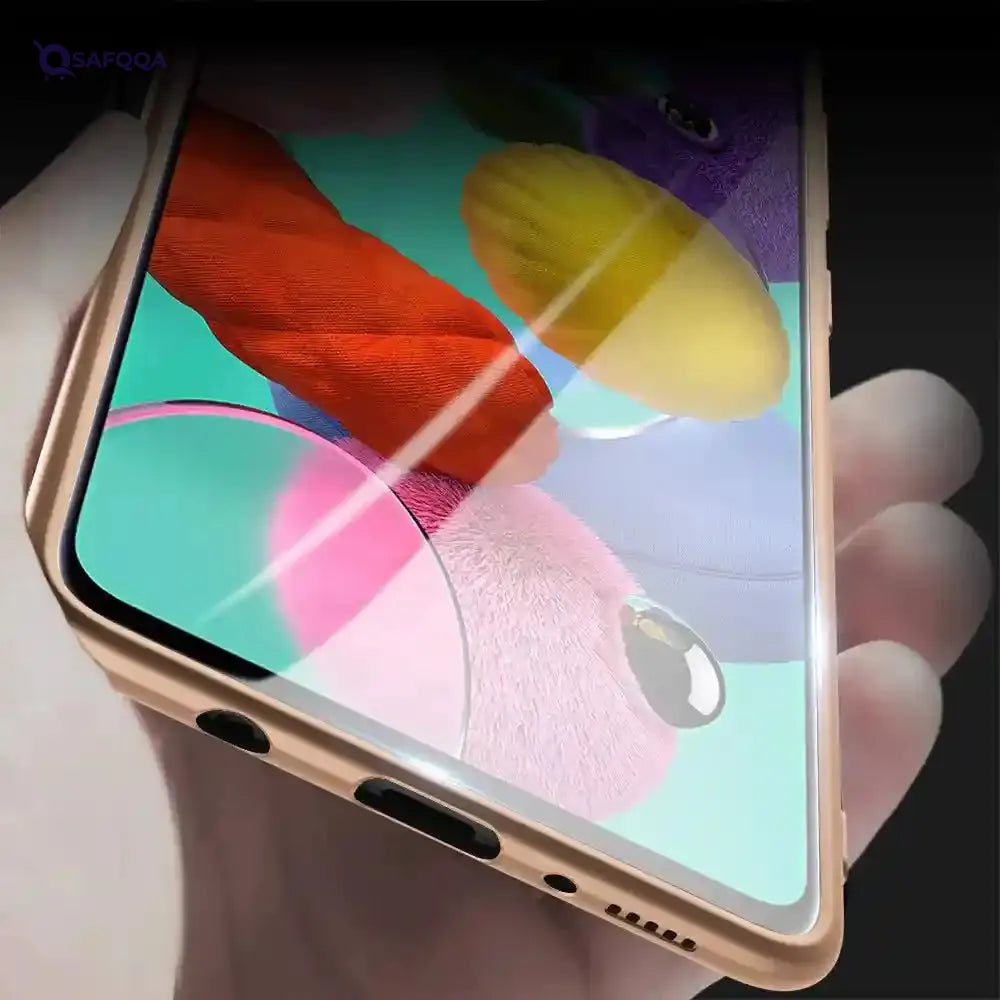 X-level Samsung Galaxy A51 Case Thin Soft Flexible TPU Ultra-Slim Fit A51 Case Matte Finish Coating Grip Full Protective Mobile Phone Cover for Samsung Galaxy A51-Gold - Safqqa