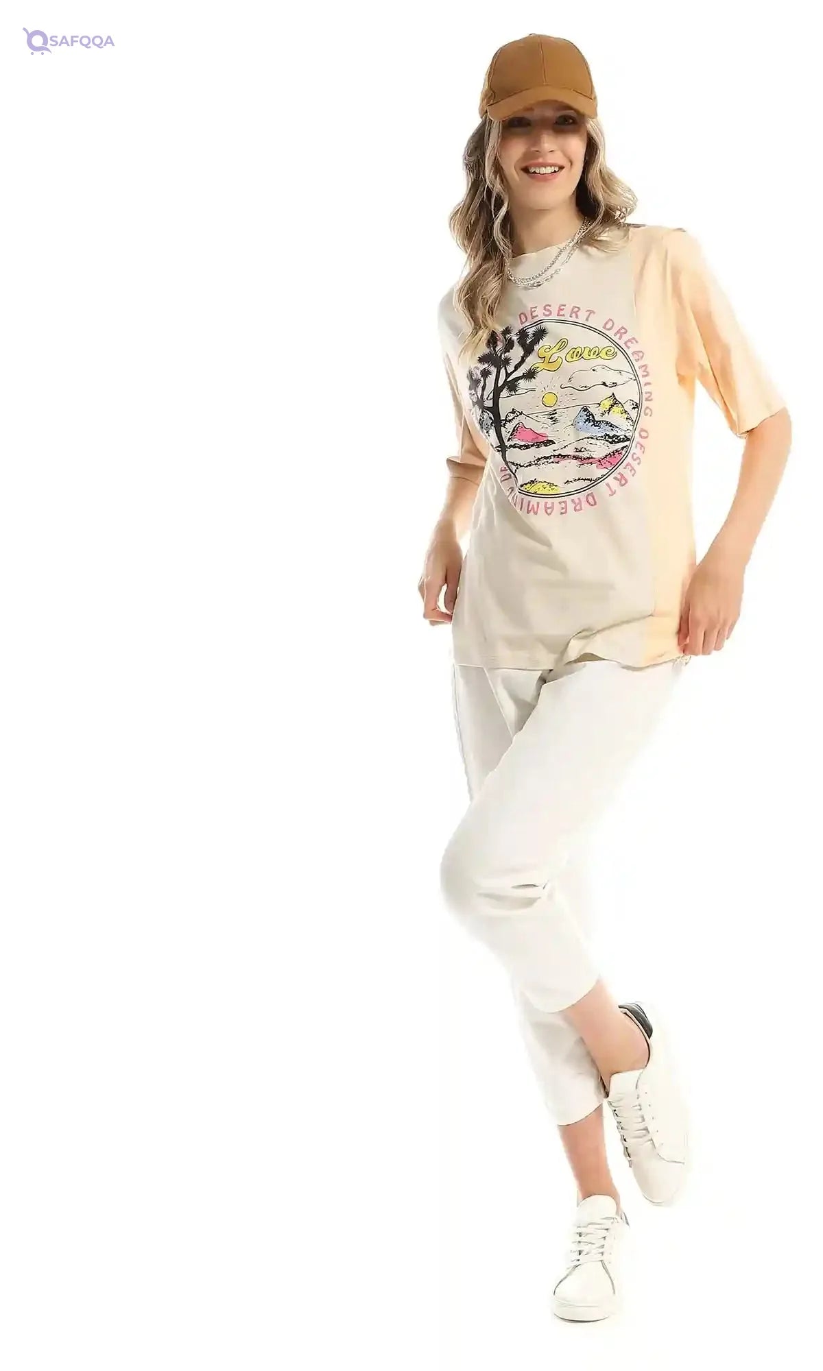 Ravin Womens Ravin Women Printed Standard Fit Slip on T-Shirt - Safqqa Egypt