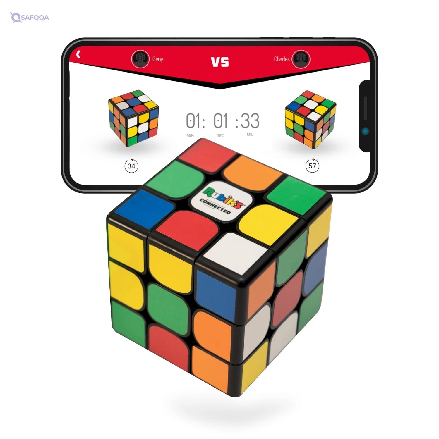 GoCube The Connected Electronic Rubik?s Cube That Allows You to Compete with Friends & Cubers Across The Globe. App-Enabled STEM Puzzle That Fits All Ages and Capabilities - Safqqa