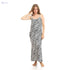 Kady Women Deep Round Neck Zebra Long Nightgown - Safqqa Egypt