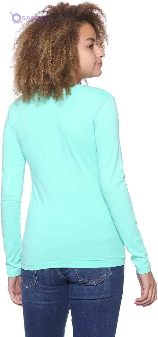 Splash Women’s Long Sleeves Round-Neck Slim-Fit T-Shirt - Safqqa Egypt