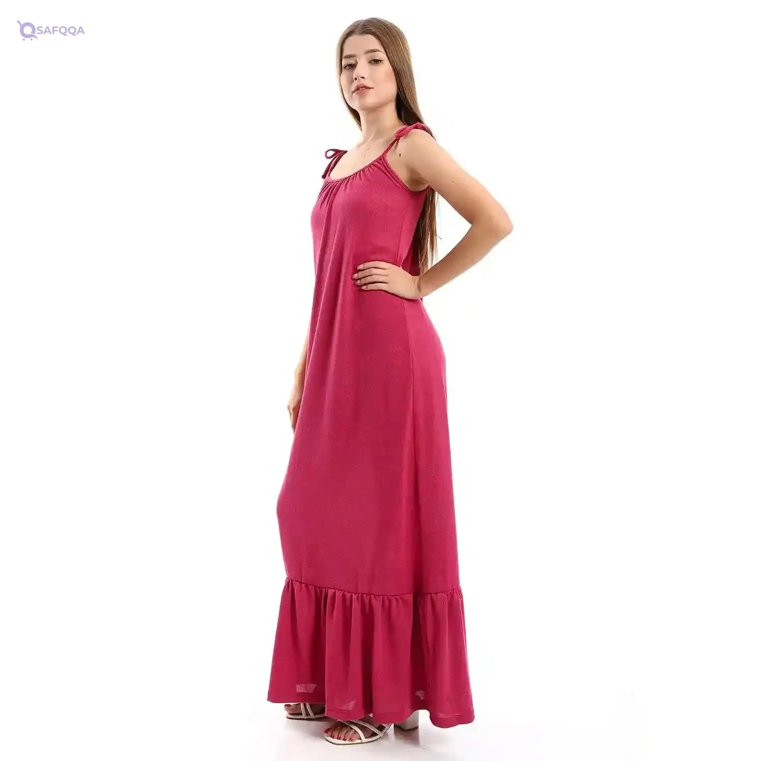 JAMILA Women Spaghetti Sleeves Tiered Casual Dress DRESS - Safqqa Egypt