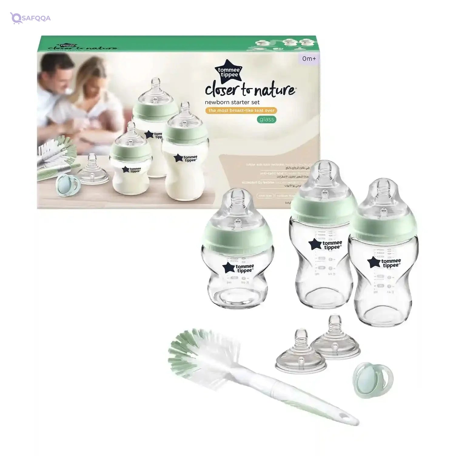 Tommee Tippee Closer To Nature Newborn Kit – Clear Glass - Safqqa