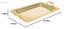 Almarjan Stainless Steel Serving Tray Gold -54.8L x 7.6W x 36.4H centimeters-Open Box - Safqqa