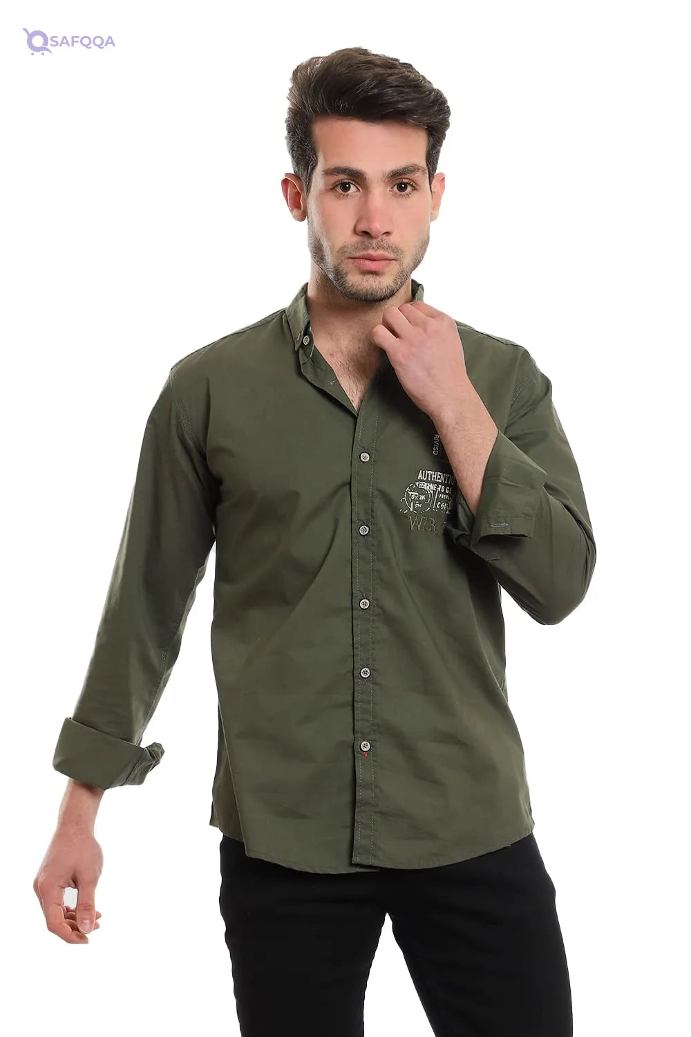 White Rabbit Shirt For Mens Comfortable fit suitable for daily use - Safqqa