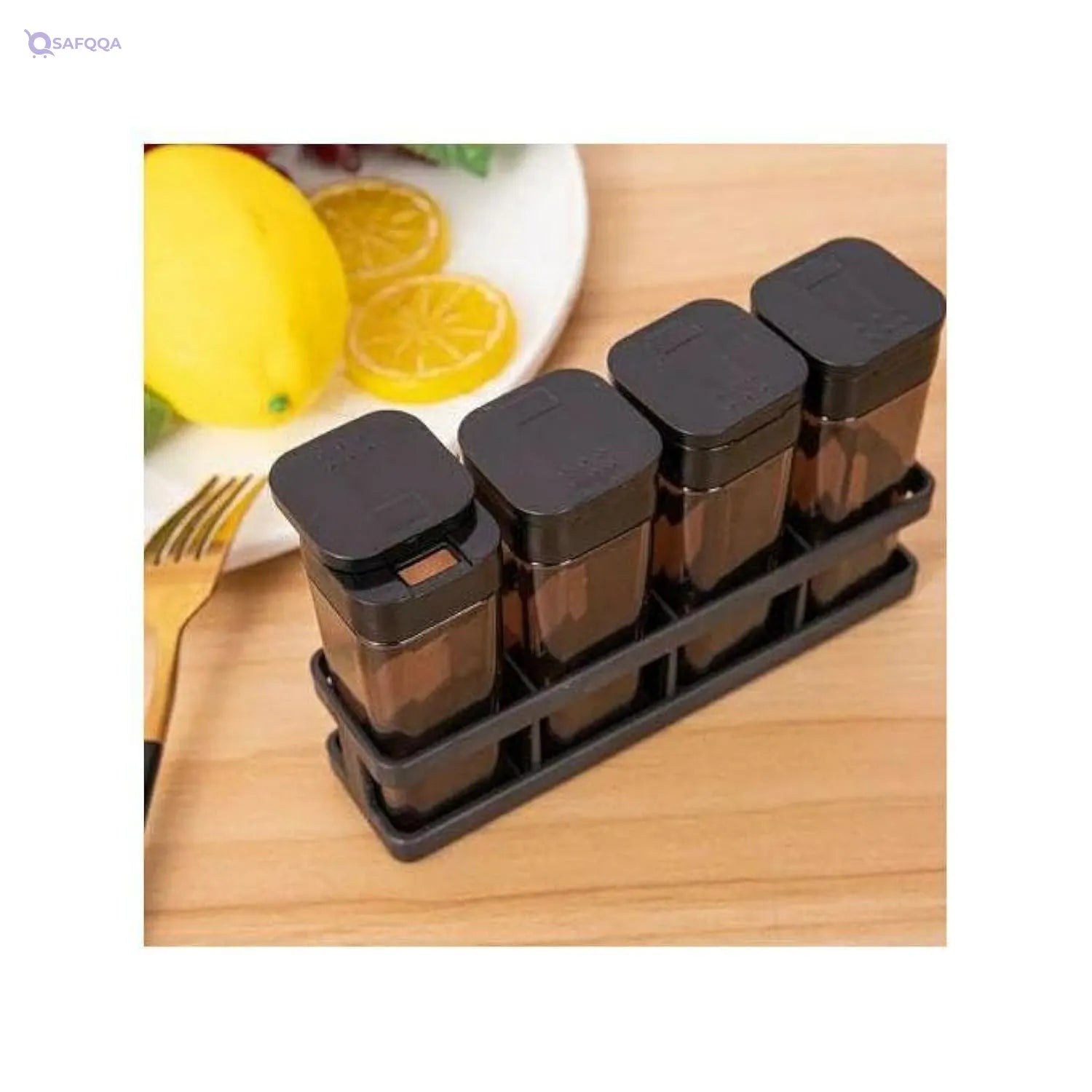 Generic Spice Mini jars Mounted In An Acrylic Holder - Safqqa