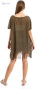 Jamila Women’s Solid Cover-Up with Decorated Fringes – Elegant Lightweight Outerwear - Safqqa
