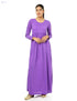 JAMILA Women Long Full Sleeves With Round Neck Dress For Women,Classic round neck design for a timeless look. - Safqqa