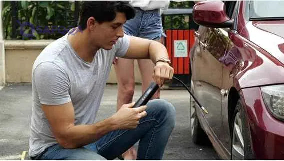 Norshire Portable Digital Mini Tire Inflator - Black - Safqqa