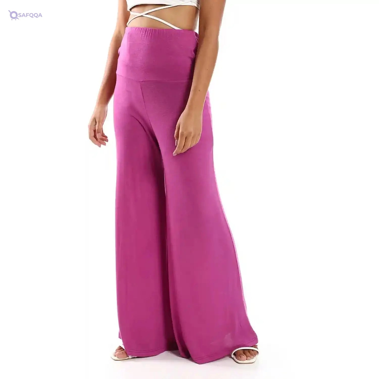 Jamila Women Solid Pattern Flare Fit Pants - Safqqa Egypt