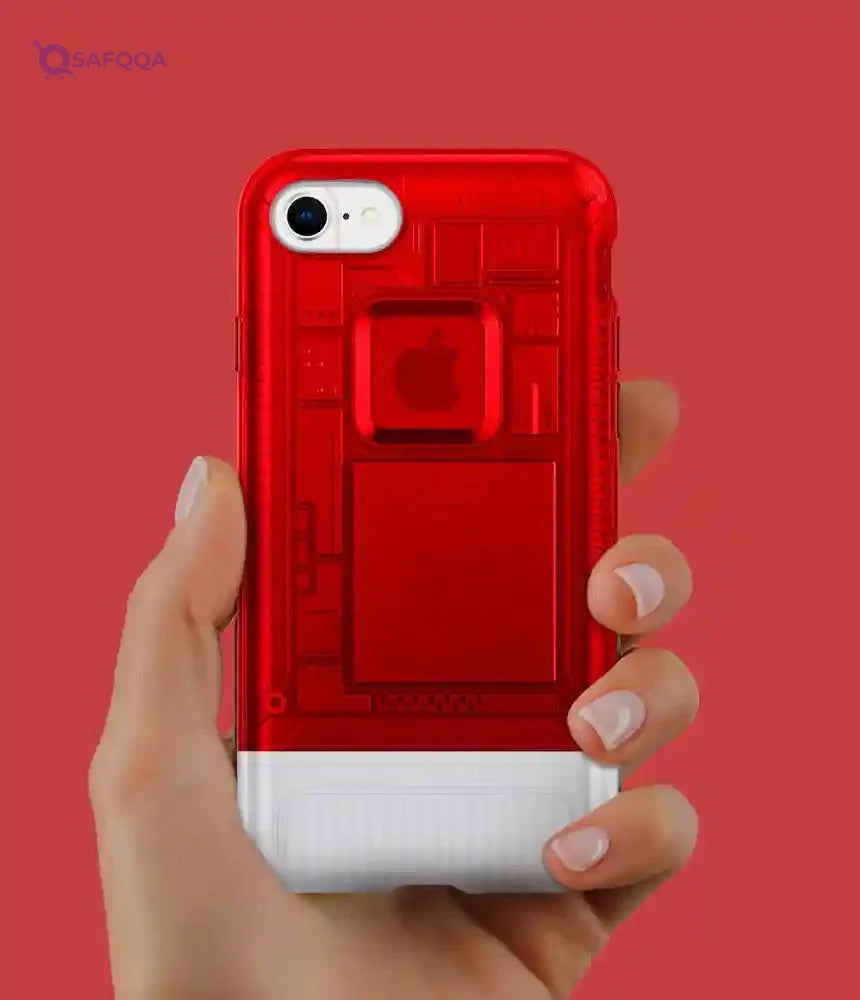 Spigen Classic C1 Back Cover For Apple IPhone 8 - Red Silver - Safqqa