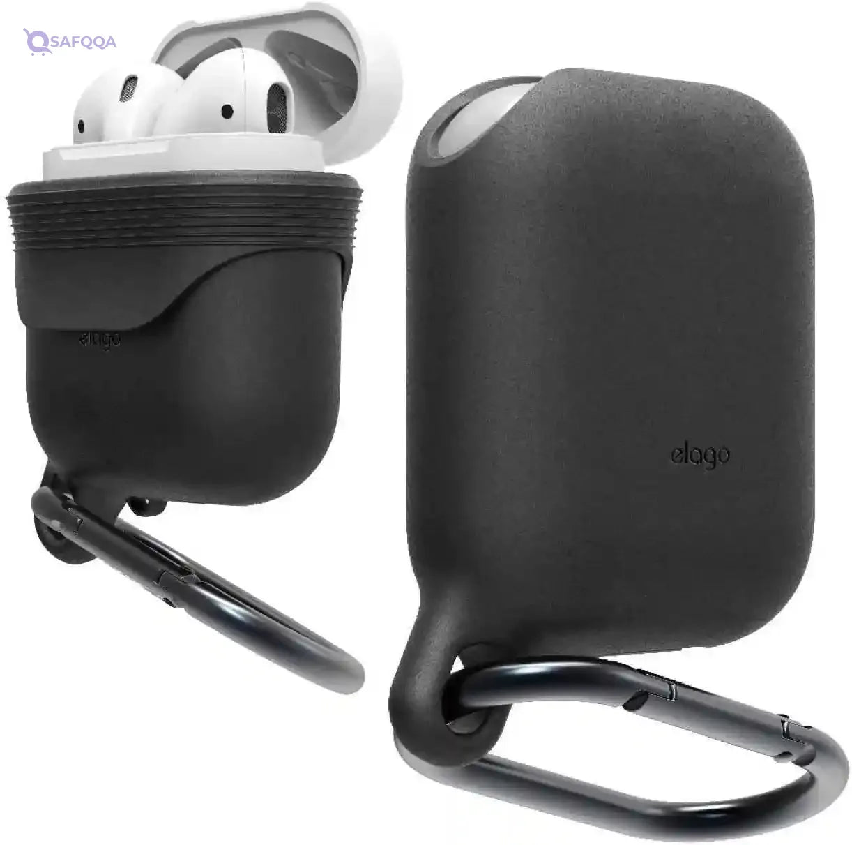ELAGO AIRPODS WATERPROOF HANG CASE - BLACK - Safqqa