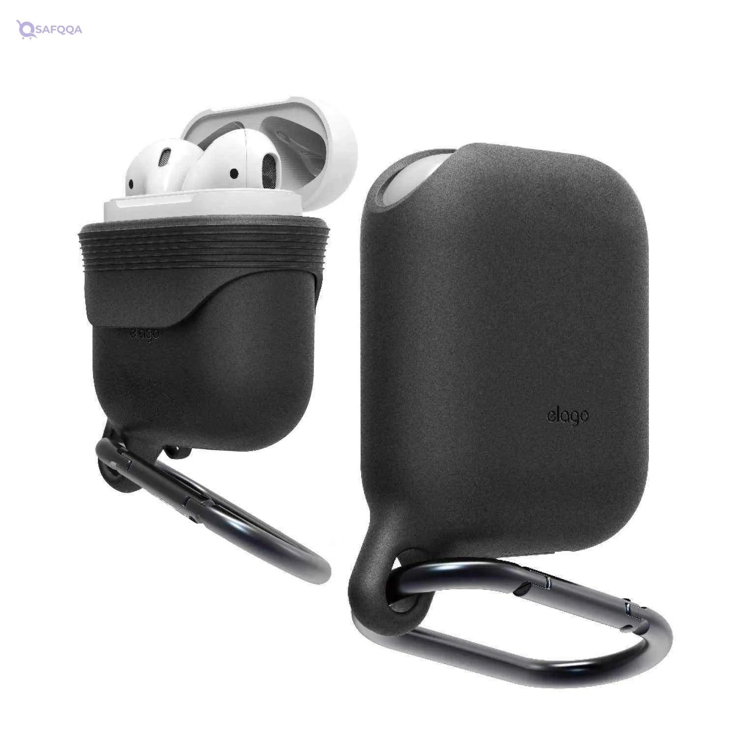 ELAGO AIRPODS WATERPROOF HANG CASE - BLACK - Safqqa