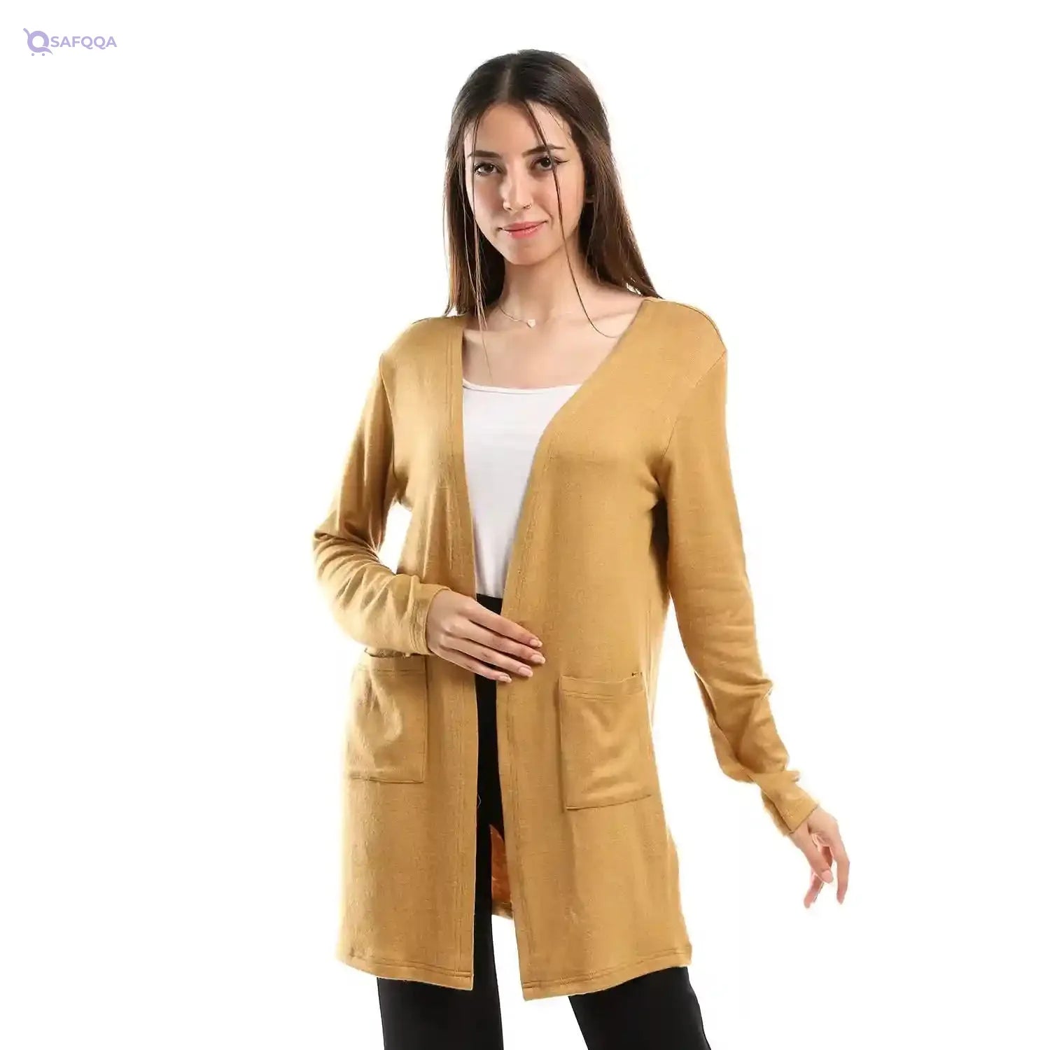 JAMILA Side Pockets Short Cardigan For Women ,Perfect for casual outings, work, or everyday use. - Safqqa