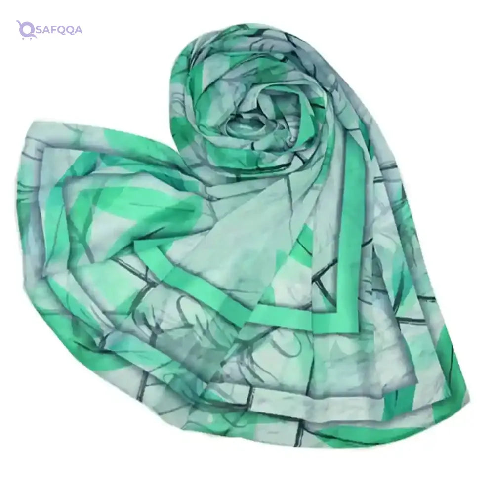 EL Modather Chiffon Crepe Scarf for women 195 * 70cm-Multicolor - Safqqa Egypt