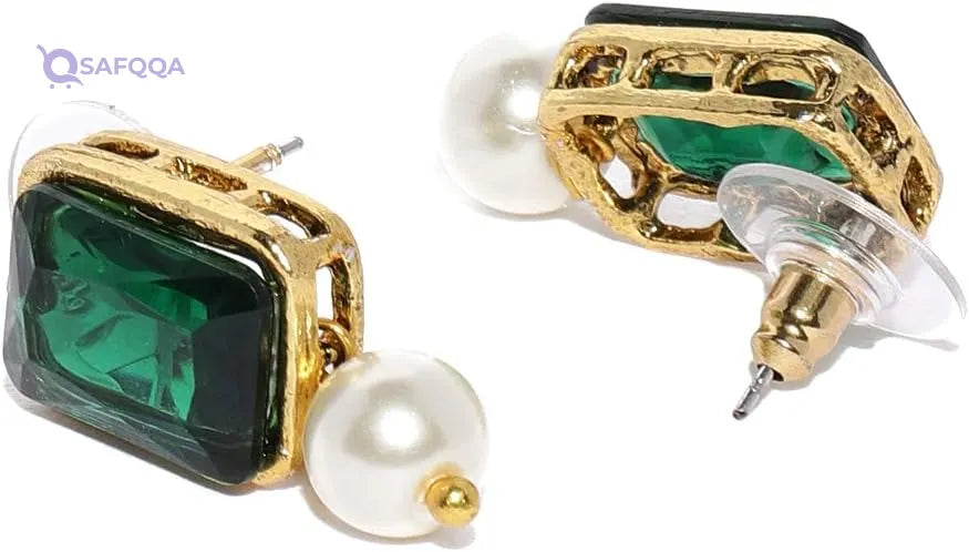ZAVERI PEARLS Jewellery Set For Women -Green - Safqqa