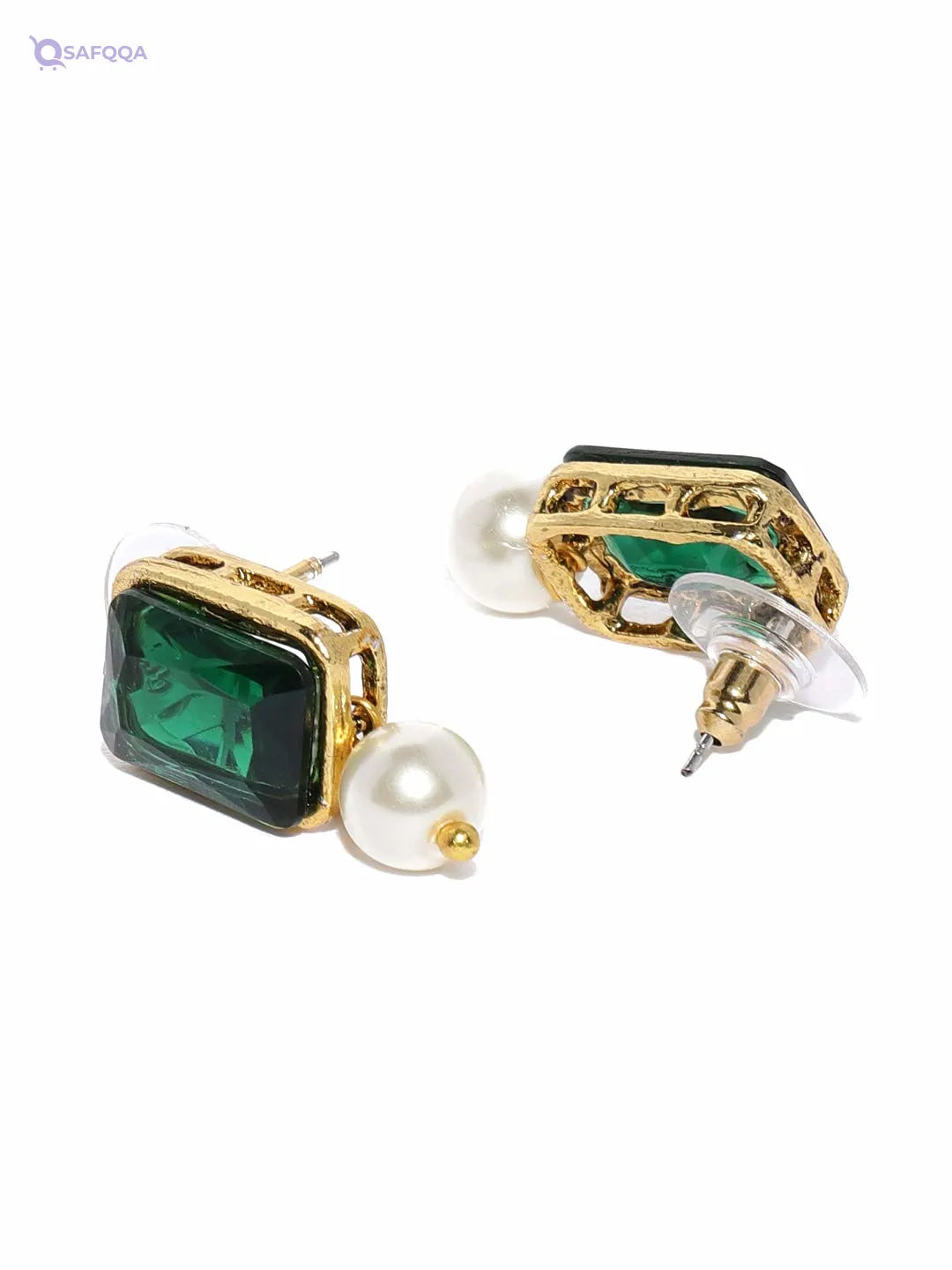 ZAVERI PEARLS Jewellery Set For Women -Green - Safqqa