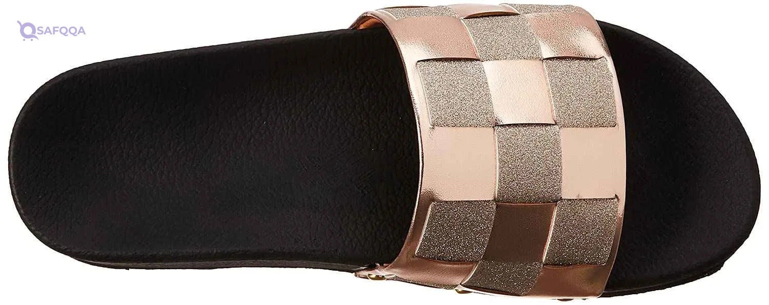 Club Aldo Basket Weave Contrast Sole Slides for Women - Safqqa Egypt