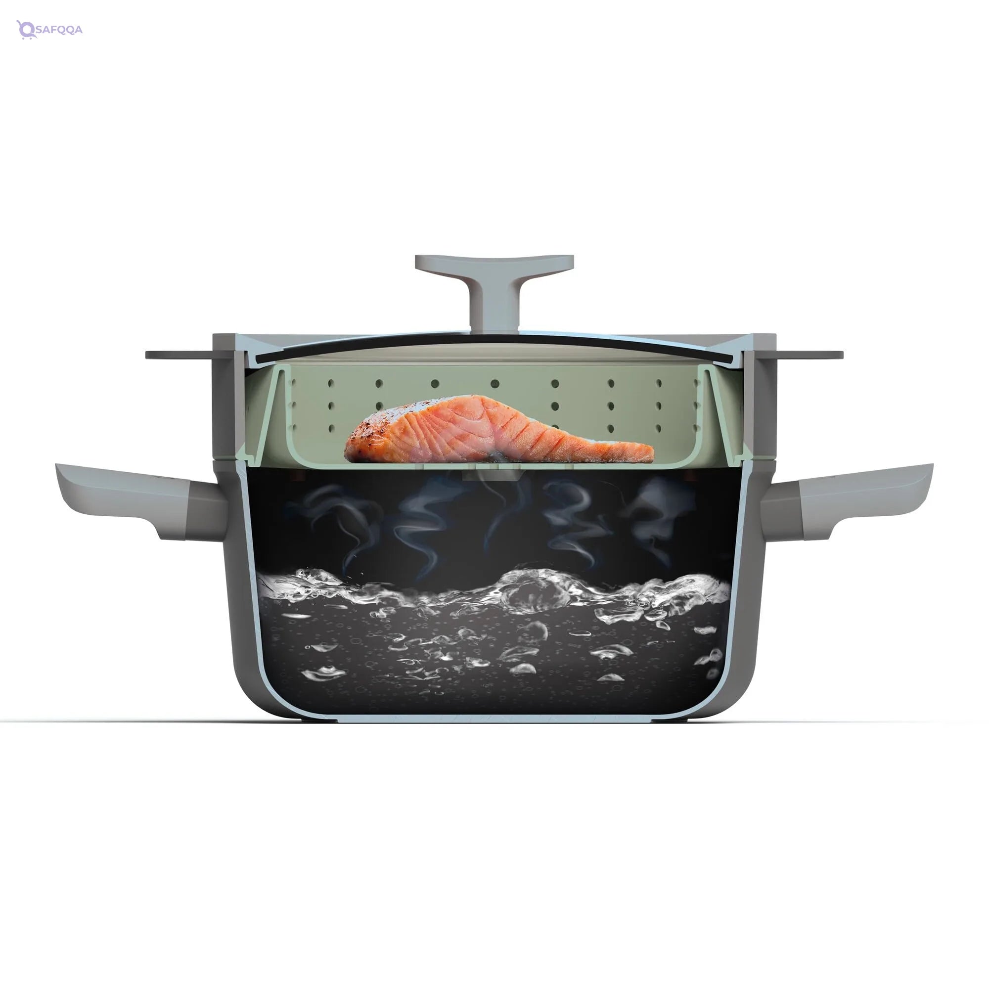 BergHOFF Balance Collapsible Silicone Colander – Drain, Steam & Save Space Effortlessly! - Safqqa