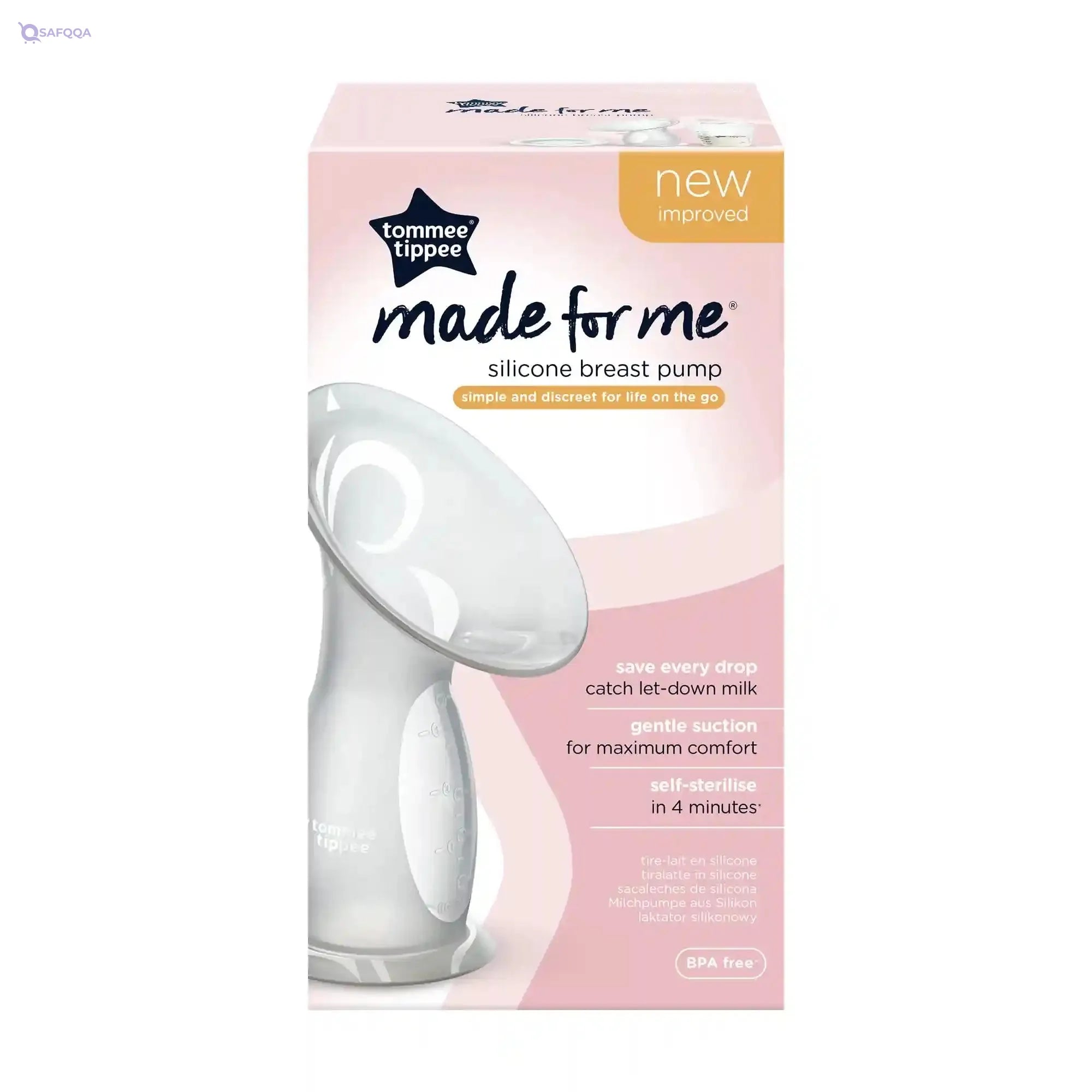 Tommee Tippee Silicone Manual Breast Pump and Let Down Catcher to Express, Includes Sterilising Lid, 100ml - Safqqa