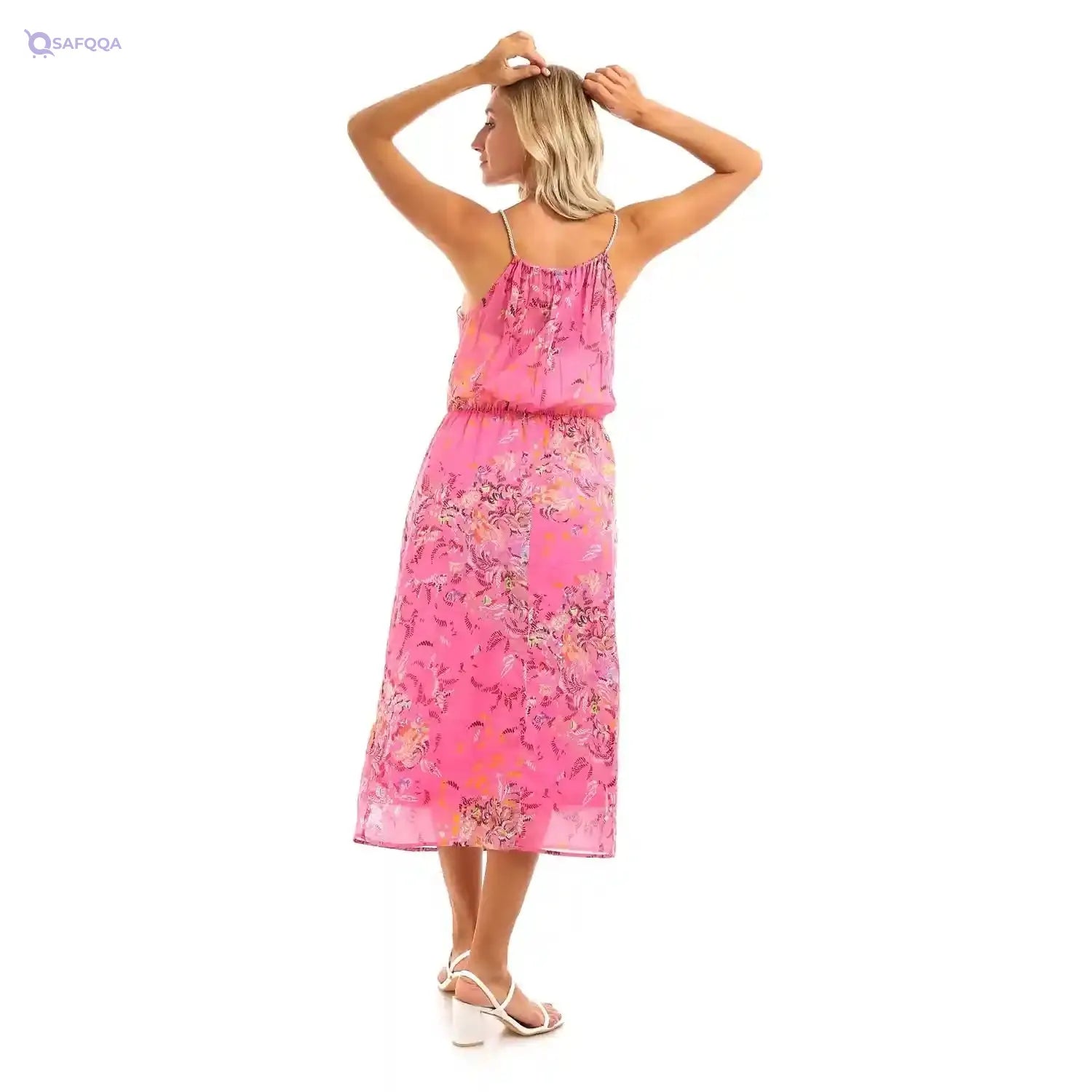 ESLA Sleeveless Dress Dark Pink - Safqqa Egypt