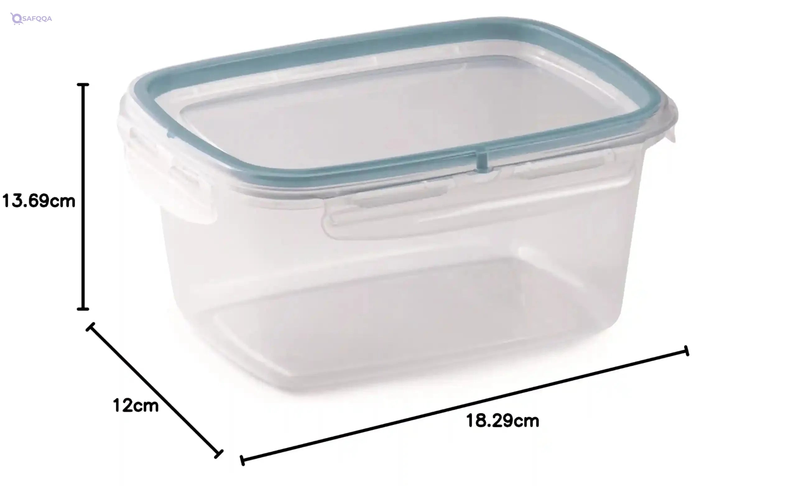 Snips Rectangular Storage Containers – 3-Piece Set, 1.2L - Safqqa