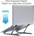 Boneruy Double-Layer Foldable Laptop Stand, Compatible with Laptops up to 17.3 inches - Silver - Safqqa
