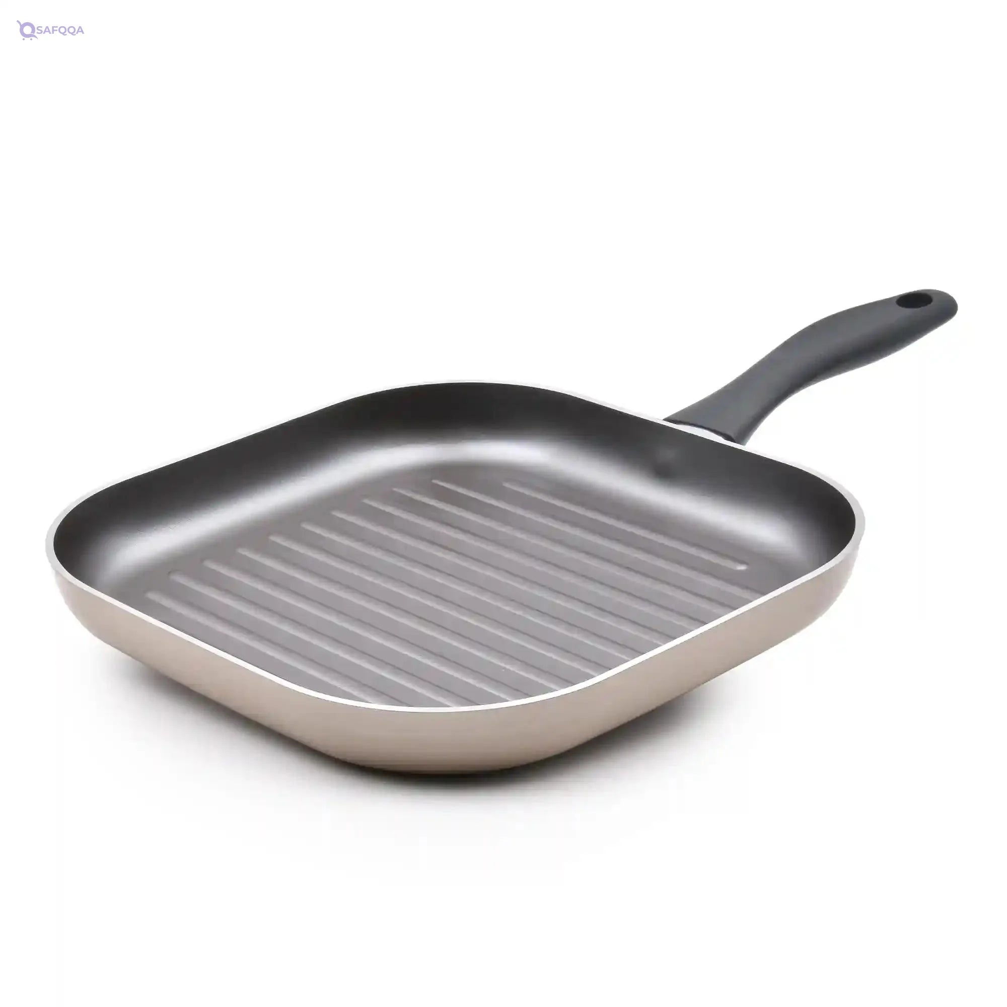 Celar Aveiro Aluminum Bakelite Soft Touch Fitting Square Non Stick Grill Pan, 26 cm Size, Made In Portugal - Safqqa