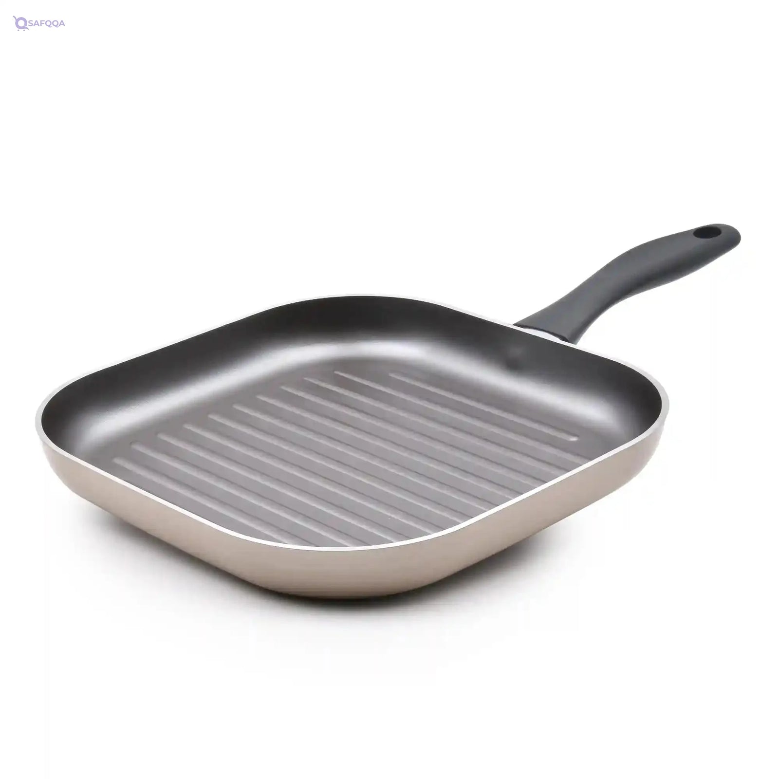 Celar Aveiro Aluminum Bakelite Soft Touch Fitting Square Non Stick Grill Pan, 26 cm Size, Made In Portugal - Safqqa