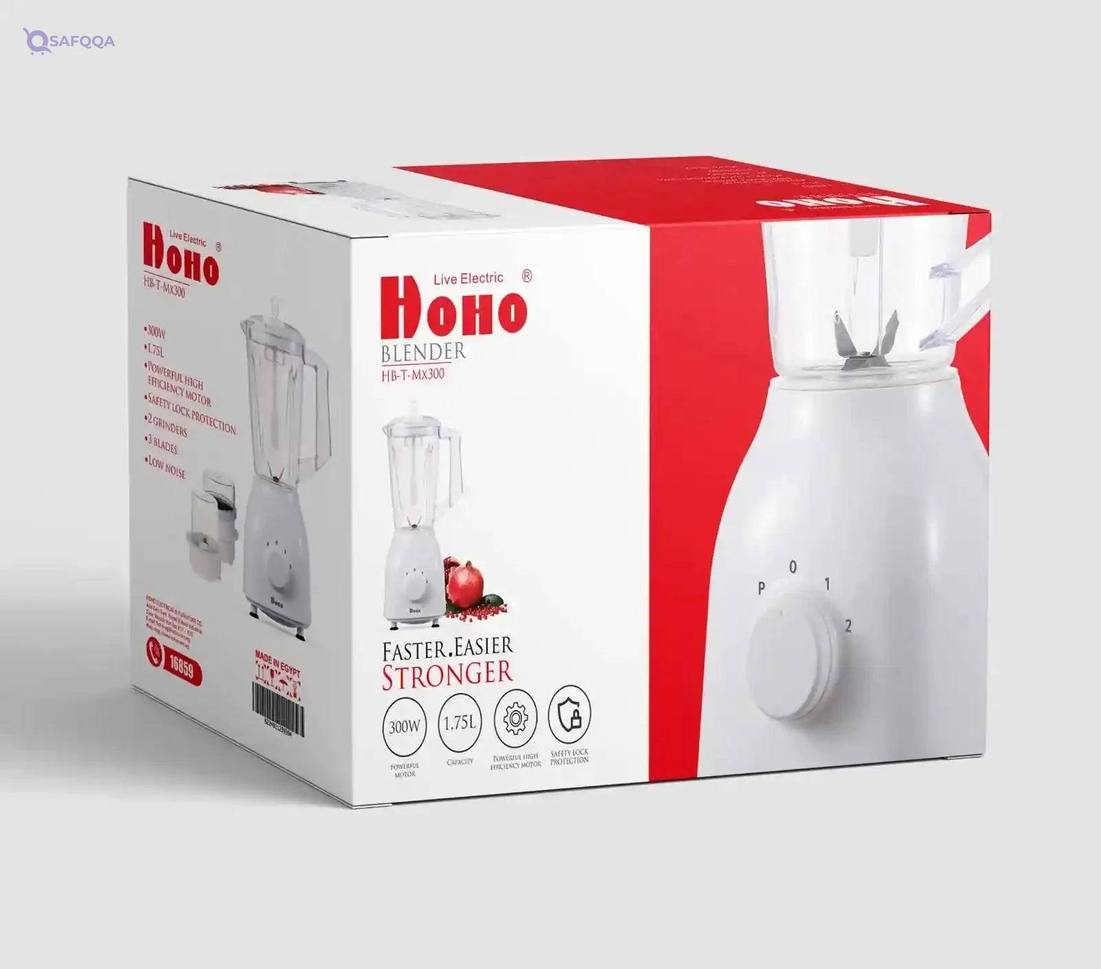 HOHO Foof Blender T-mx300-Damaged Box/Have Scratches - Safqqa Egypt