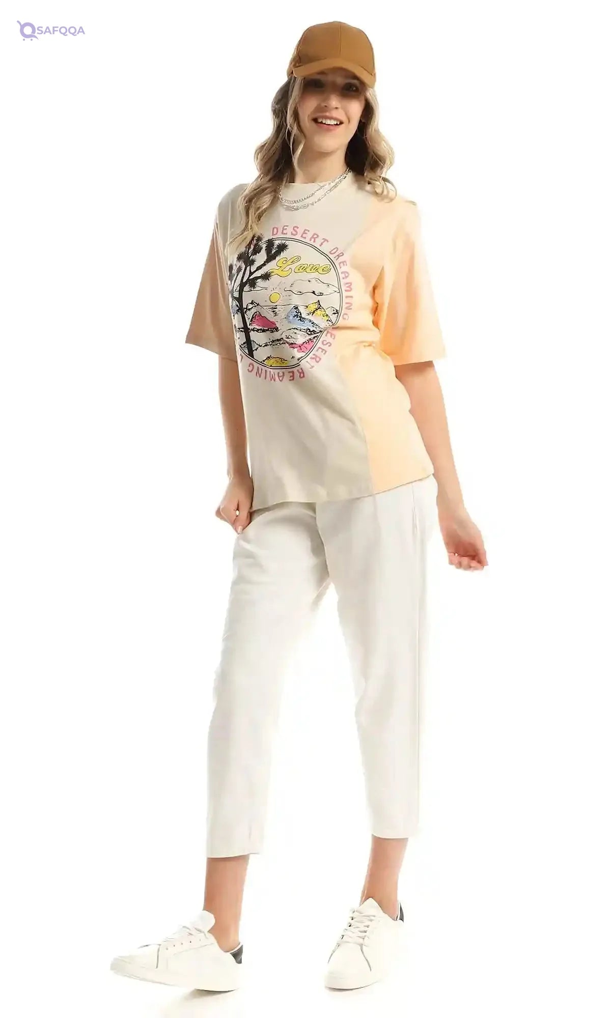 Ravin Womens Ravin Women Printed Standard Fit Slip on T-Shirt - Safqqa Egypt