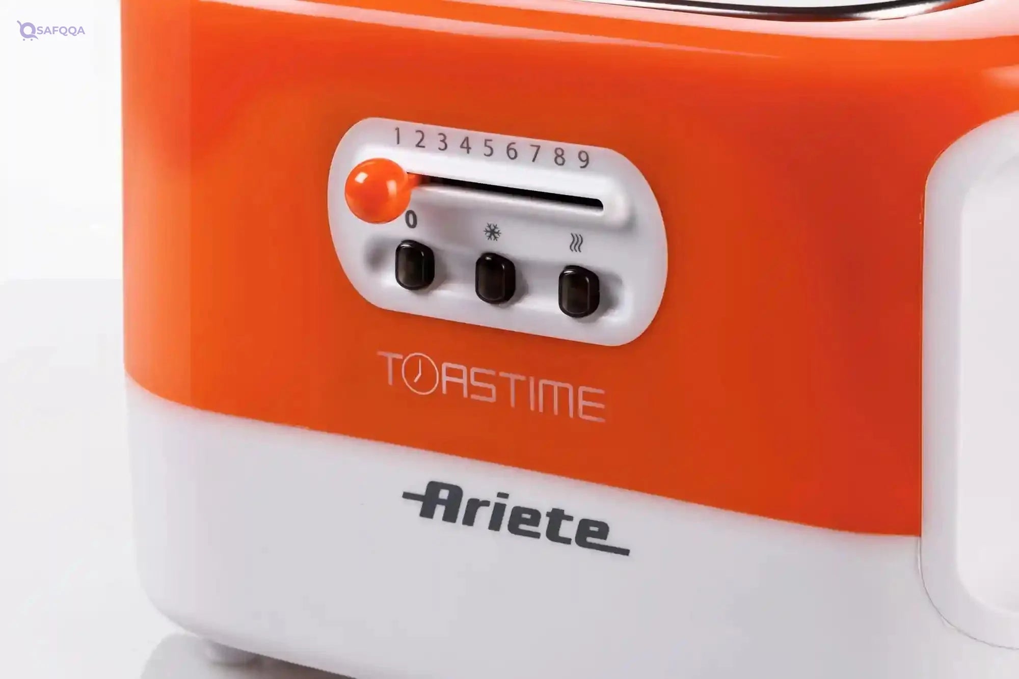 Ariete 159 Toastime, Orange Toaster, 2 Slice Capacity, 9 Browning Levels, 700 W, 3 Functions, Orange, no pliers. (by Delonghi Group)no pliers. 159 (by Delonghi Group). - Safqqa Egypt