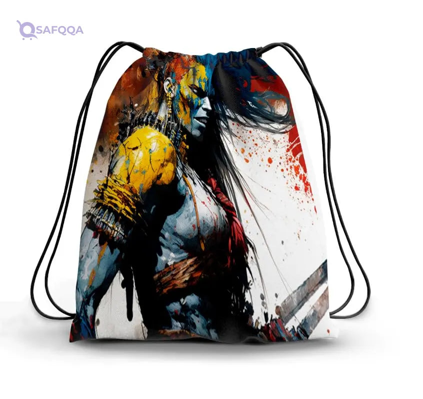 TAT DRAWSTRING BAG - 944, MultiColor, Large - Safqqa