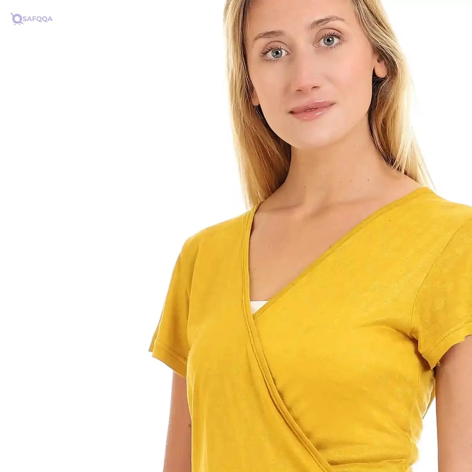 JAMILA Women Self Patterned Wrapped Dress - Safqqa Egypt