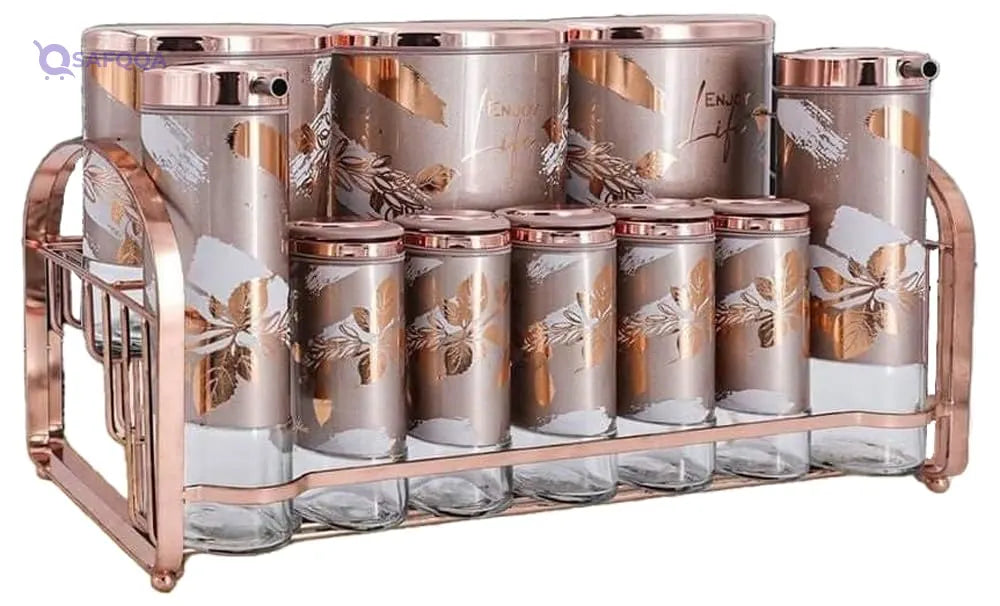 Oxford 11-Piece Oval Stainless Steel Spice Set - Safqqa