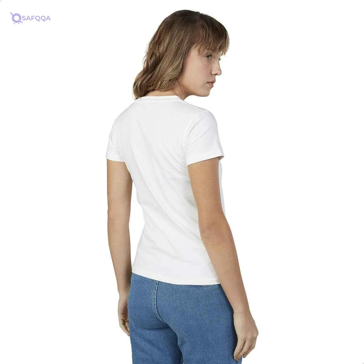 Splash Front Sequin Short Sleeves Crew Neck T-shirt for Women - Safqqa Egypt