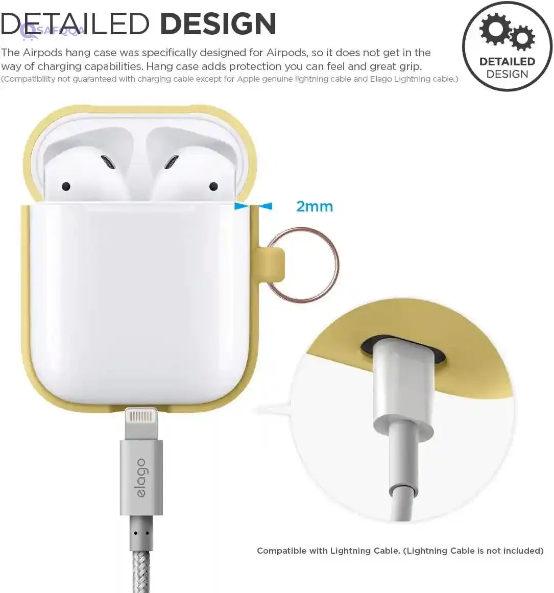 Elago EAPSC-HANG-YE Airpods Hang Case - Yellow - Safqqa Egypt