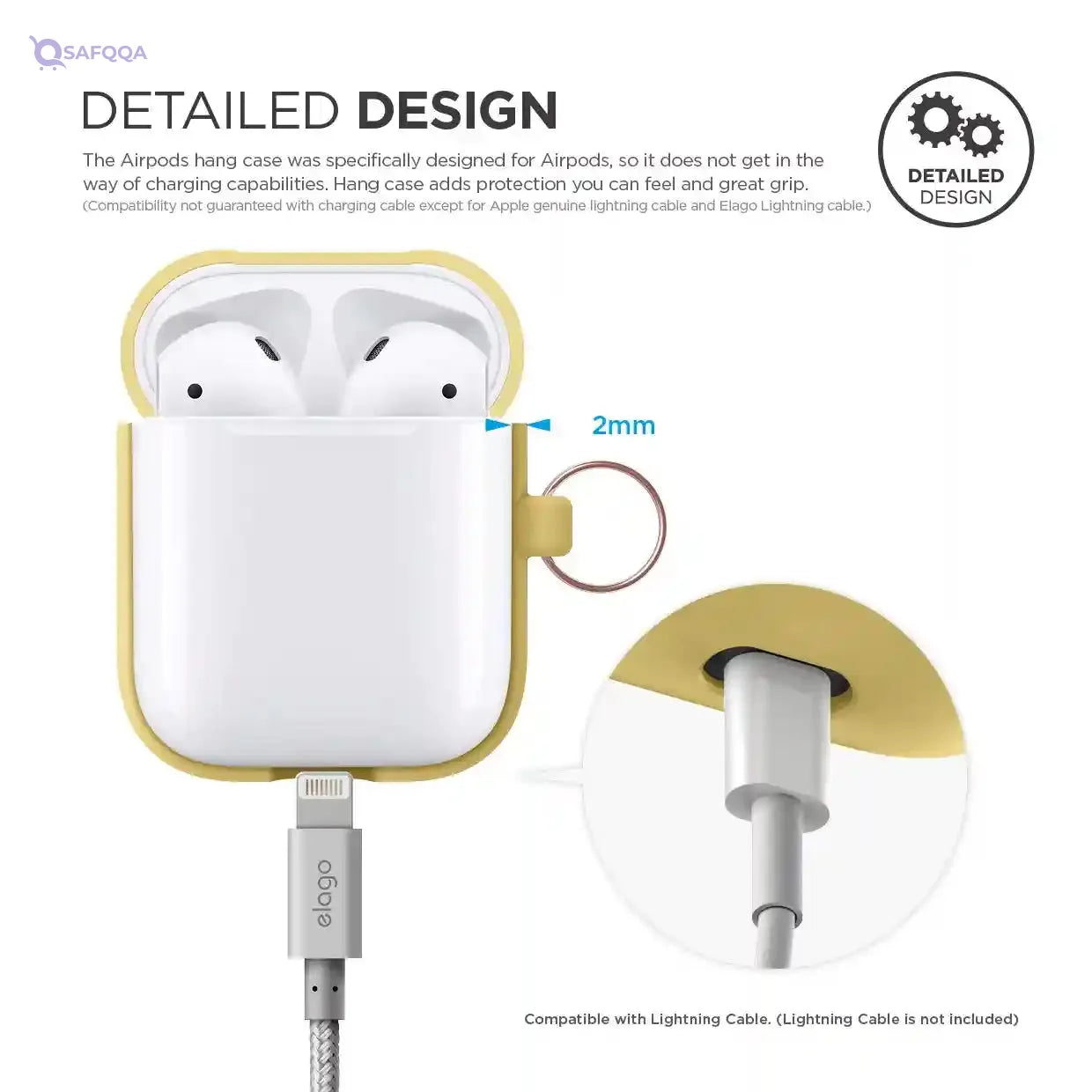 Elago EAPSC-HANG-YE Airpods Hang Case - Yellow - Safqqa Egypt