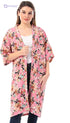 Jamila Women Cotton Floral Patterned Knee Length Kimono - Safqqa