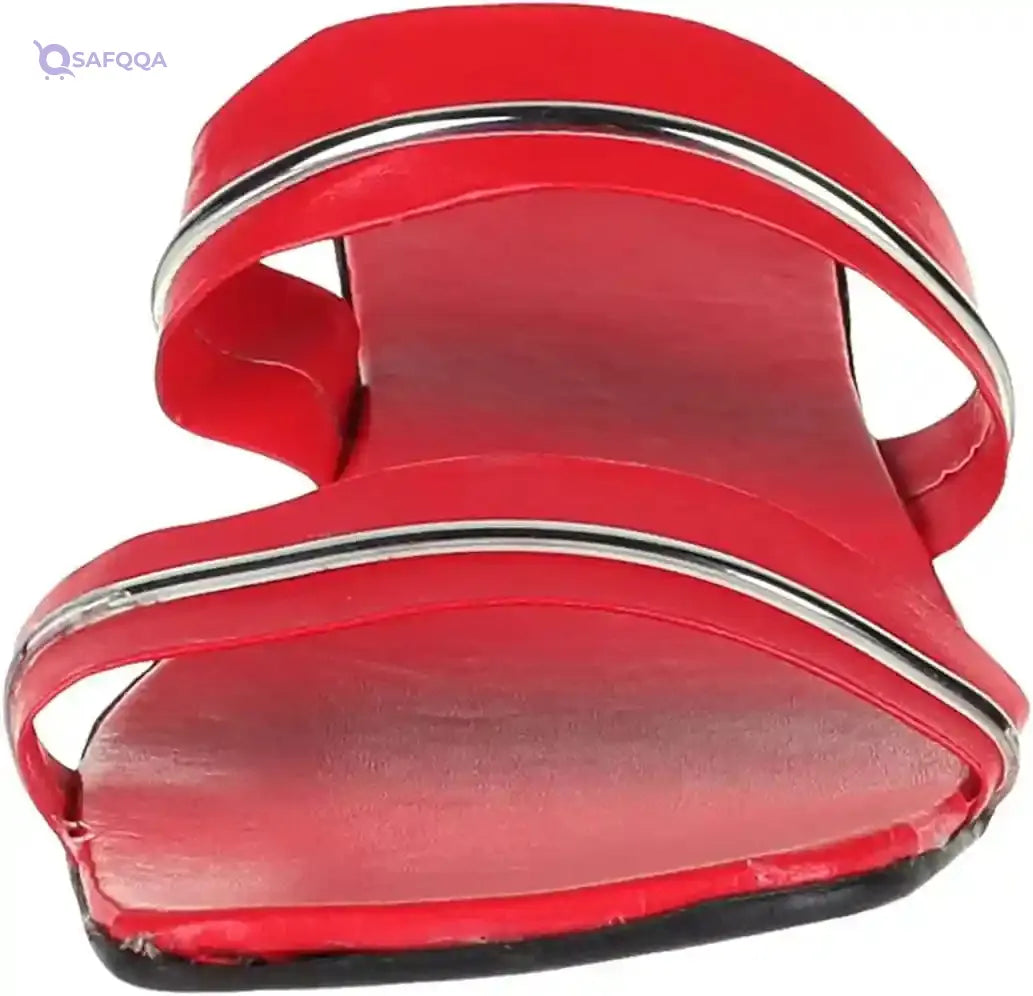 OX Faux Leather slipper Slides OX006 For women - Safqqa Egypt