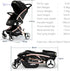 TEKNUM Feather Lite Traveller A1 Lightweight Stroller Air TravelFive Point Safety Harness Removable Cannopy 360 Degree Swivel Wheels  One Touch Brake Newborn Baby 0 -4Years -Black - Safqqa