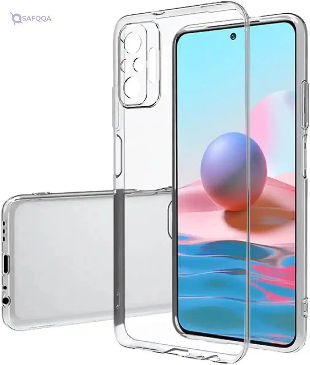Case for Xiaomi Redmi Note 10 Pro Max 4G, Slim Thin Transparent Back Cover with Camera Protection Soft TPU Scratch Resistant Shockproof Anti-Drop Case - Crystal Clear - Safqqa Egypt
