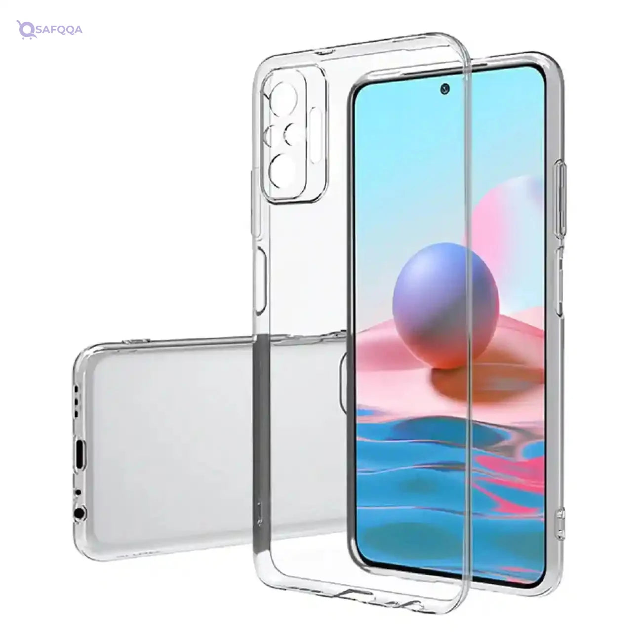 Case for Xiaomi Redmi Note 10 Pro Max 4G, Slim Thin Transparent Back Cover with Camera Protection Soft TPU Scratch Resistant Shockproof Anti-Drop Case - Crystal Clear - Safqqa Egypt