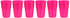 MOJITO DESIGN Box of Cocktail Cups, Plastic, Fucsia Fluo, 0.35 Litre, 6 Pieces - Safqqa