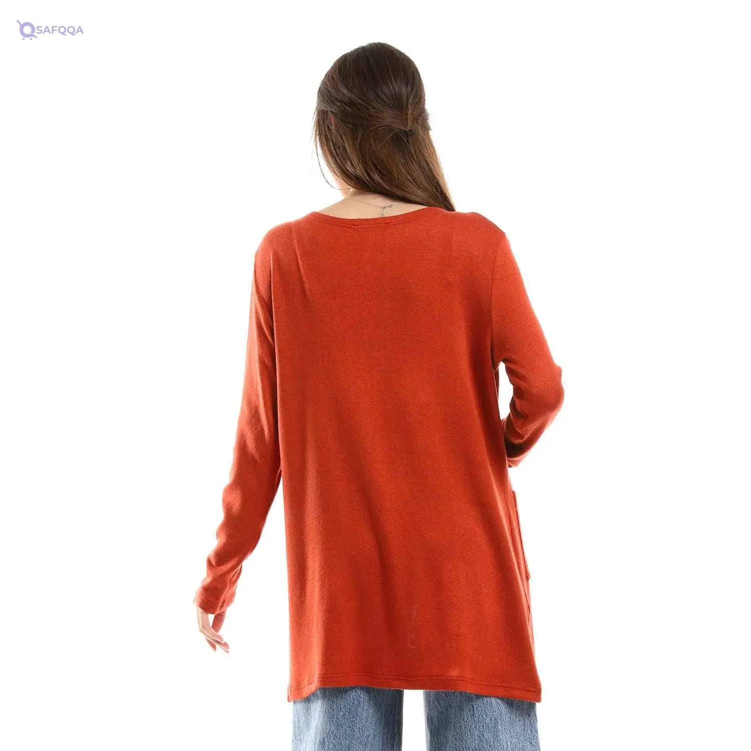 JAMILA Women’s Short Cardigan Sweater with Side Pockets - Safqqa